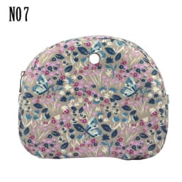 TANQU New Floral Composite Twill Cloth Waterproof Inner Lining Insert Zipper Pocket for O Bag Obag Moon Light for O Moon Light