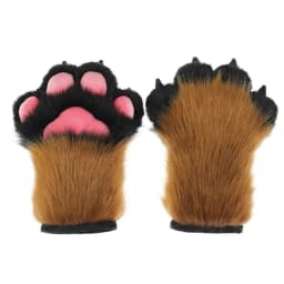 Wolf Dog Foxes Paw Claw Gloves Costume Accessories Cosplays Animal Furry Plush Full Finger Mittens Fursuit for Adults