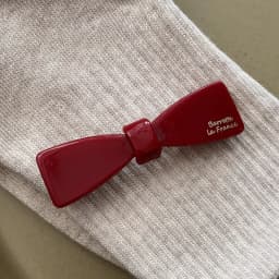 Temperament wine red~Korean FRANCE small bow spring clip French bangs clip edge clip hair accessory headpiece