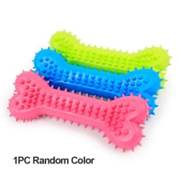 1PC Pet Chew Toy Soft Rubber Bite-resistance Bone Shape Teeth Grinding Chewing Toys for Small Dogs Training Pet Supplies
