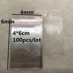 100pcs/lot 4x6cm--14x14cm Various Models Poly Bag Transparent Opp Plastic Bags Self Adhesive Seal Jewellery Making Packaging Bag