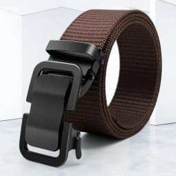 New Automatic Buckle Belt, Canvas Tactical Workwear Casual Outdoor Military Training Pants Belt For Men