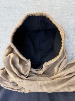2026 New Personalized Niche Ins Style Scarf Splicing Hooded Sweater Unisex Street Fashion Retro Old Sweater