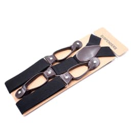3.5 X 120cm Button Suspenders Men Braces Dark Brown Leather Vintage Pants Strap Belt for Trouser Jockstrap Hombre Suspensorios