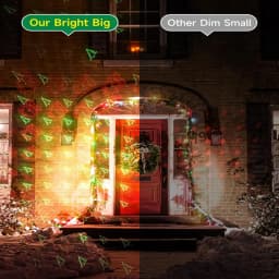 Christmas Starry Laser Projector Lights Outdoor Red Green Moving Star Shower Waterproof Garden Holiday Party Decor with Remote