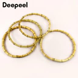 1/2/4Pcs Deepeel 7-18cm Natural Bamboo Bag Handles for Women Handbag Purse Handle Woven-Bag Ring DIY Handmade Bags Accessories