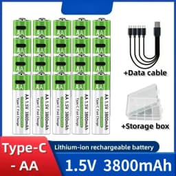 2026 NEW Lithium-Ion Battery Type-C Rechargeable High-Capacity AA&AAA Battery For Remote Control, Mouse, Electric Toys