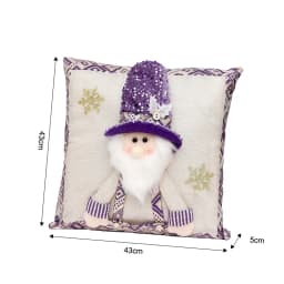 Christmas 3D Cushion Cover Snowman Santa Elk Pattern Pillowcase Sofa Cushion Covers for Home 2026 New Year Christmas Decorations