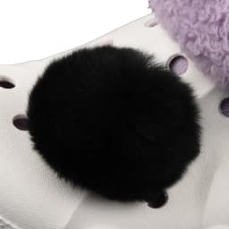 Single Sale Real Fur Pompom Fluffy Shoe Charms Multi-color Plush Ball Shoes Accessories Boys Girls Garden Sandals Decorations