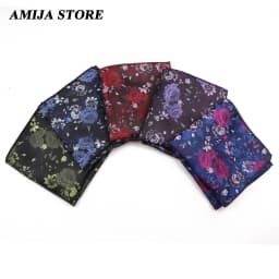 High Grade Handkerchief Man Jacquard Water Ripples Constellation Paisley Christmas's Day Party Pocket Square Handkerchiefs Suit
