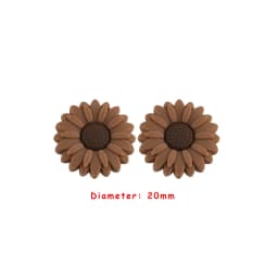 Sunrony 10pcs Mini Leaf Flower Silicone Beads For Jewelry Making Food Grade DIY Pacifier Chain Necklace Accessories