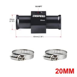 Black Coolant Hose Connection Temp Radiator Hose Adapter 1/8Npt Temperature 18mm 20mm 22mm 24mm Water Temp Joint Pipe Sensor