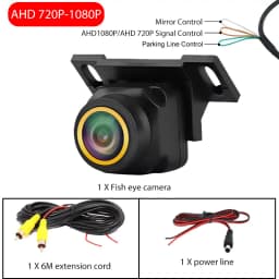 New 1080P Car Rear View Camera, 170° Wide Angle Adjustable Anti-Interference Night Vision Waterproof Auto Parking Backup Camera