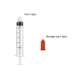5 Pcs/Set Dispensing Syringe Blunt Needles 5ml Syringes, Needle 14G 15G 18G 20G 21G
