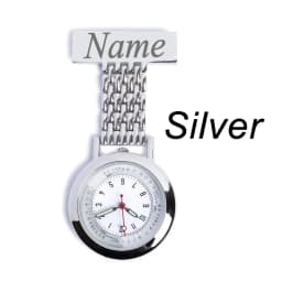 Personalized Your Name LOGO Engraved Pin Brooch Count Pluse Meter Dial Luminous Hand Doctor Clock Fob Nurse Pocket Watch