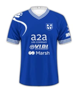 Union Brescia 2025-26 Home Kit 3D Printed Adult Kids Soccer Jersey Athleisure T-Shirt Family Summer Quick-dry Soft Lightweight