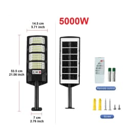 9000000LM 6000W LED Outdoor Solar Light Powerful Outdoor Motion Sensor Solar Lamp Wall Street Lamp IP66 Sunlight for Garden Path