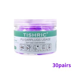 TISHRIC Earplugs Soft Sponge Ear Plugs Noise Reduction Sleeping Earplug Travel Noise Reduction Rate 35.5db Sound Insulation