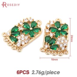 High Quality 18K Gold Color Brass and Zircon More Style Earrings Connect Charms Pendants Jewelry Making Diy Findings Accessories