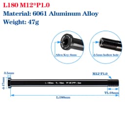 Thru Axle Skewers For MTB Road Bike Frame Fork High Strength M12/M15 Shaft Skewers For 100/110/142/148 Frame Fork Thru Axle Hub