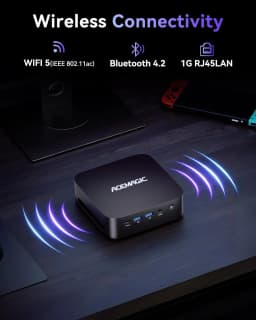 Mini PC AMD R5 7430U 16GB LPDDR4X 512GB M.2 SSD Windows11Pro WiFi Triple 4K Display Desktop Computer For Office Light Gaming