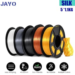 JAYO Filament PLA Plus Silk 5 Rolls 3D Printer Filament 1.75mm 1kg No Bubble 3D Printer Materials for FDM 3D Printing Materials
