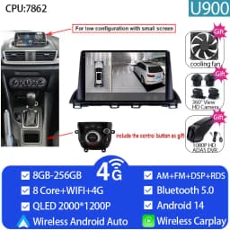 For Mazda 3 Axela 2014 - 2019 Mazda CX-4 CX4 2016 -2018 Car Radio Android Auto GPS Navigation Multimedia Video Player No DVD