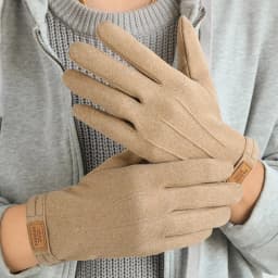 Winter Man Keep Warm Touch Screen Fashion Simple Windproof Gloves Plus Fleece Thickened Cycling Driving Outdoor Sports