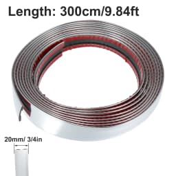 3M/5M Exterior Car Chrome Body Strip Bumper Auto Door Protective Moulding Styling Trim Sticker 6MM 8MM 10MM 12MM 15MM 20MM 30MM
