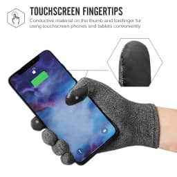 1Pair Full Finger Compression Gloves Arthritis Gloves for Men & Women; Ideal as Carpal Tunnel Gloves, Hand Brace for Arthritis
