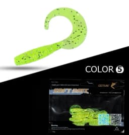 Goture 10pcs/set Soft Fishing Lure 6cm 2g Wobblers Silicone Artificial Bait Grub Worm Lures for Bass Trout Carp Fishing Lures