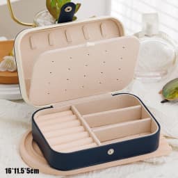 1pc Simple Portable Travel Jewelry Storage Box For Bracelets Earrings, Rings And Studs