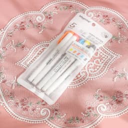 JIANWU 5 Pcs/set Morandi Macaron Color Double-ended Highlighter Set Write Smoothly Creative DIY Student Supplies Stationery