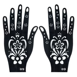 Pattern Tattoo Stencils for Women Hollow Henna Flower Tattoo Stencils for Hand Fingers Reusable Tattoo Templates Tattoo Tools