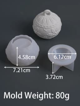 Round Christmas Jar Silicone Mold DIY Handmade Relief Berry Snowflake Scented Candle Jar Gift Box Plaster Craft Mold Home Decor