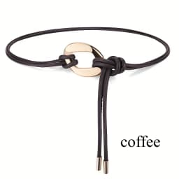 Elegant ladies tie knot belts, retro thin waistbands, fashionable decorative dresses, shirts, coats and overcoats with belts