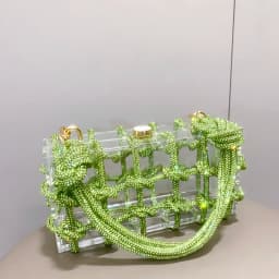 Handle Rhinestones Evening bag silver Crystal handmade Bags for Women Purses and Handbags Luxury Designer banquet bag