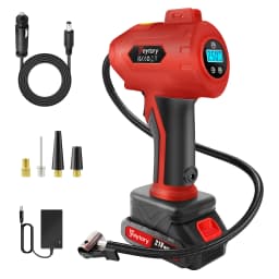 DayPlus Tire Inflator Portable Air Compressor, 180PSI Handheld Air Pump with Digital Pressure Gauge for Cars, Motorcycles, Bikes