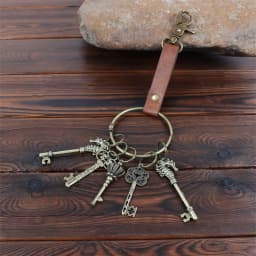 Retro Metal Keychains Circular Rings Cosplay Belts Medieval Clothing Accessories Renaissance Style Keychain Belt for Costumes