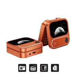 SERVO I17 AIR Mini Foldable Mobile Phone 2G GSM 1.77' Display Magic Voice Speed Dial FM Radio 2 SIM Card Small Square Cellphones