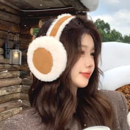 Soft Plush Ear Keep Warmer Winter Thicken Fluffy Plush Earmuffs Solid Fashion Outdoor Earflap Protection Foldable Ear Cover