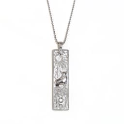 E.B.belle 18k Gold Plated Rectangle Shape 12 Constellation Pendant Necklace Stainless Steel Waterproof Fashion Women's Jewelry