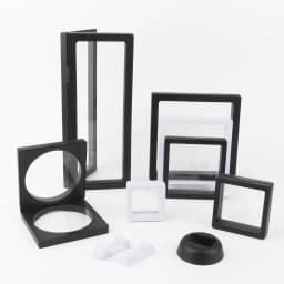 3D Floating Picture Frame Shadow Box Jewelry Display Stand Ring Pendant Holder Protect Jewellery Stone Presentation Case
