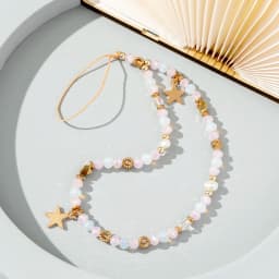 Fashion Acrylic Mobile Phone Chain Five-Pointed Star Pendant Beaded Telephone Lanyard Cellphone Hanging Rope For Women Jewelry