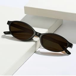 Retro Oval Frame Sunglasses Fashion Personalized Trendy Small Frame Sunglasses Punk Cat Eyes Sunshade Sun Protection Glasses