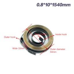 0.7-1.5 Thickness 680-1540mm Spiral Flat Wire Coil Torsion Spring Constant Force Extension Springs Bench Drill Scroll Springs