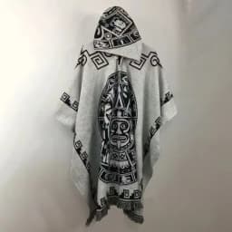 Fashion Men Poncho Shawl Knitting Retro Ethnic Pattern Printing Autumn Winter Windbreaker Women Hooded Cape Male Outwear Coats