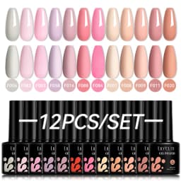 LILYCUTE 12PCs 7ml Nude Brown Red Nail Gel Polish Set Semi Permanent UV Gel For Nail Art Manicure Soak Off Gel Nail Polish Kit