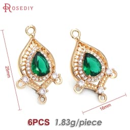 High Quality 18K Gold Color Brass and Zircon More Style Earrings Connect Charms Pendants Jewelry Making Diy Findings Accessories