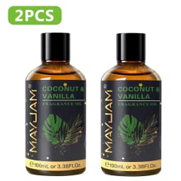 MAYJAM 100ml Fragrance Oil Coconut & Vanilla White Musk Sea Breeze Baby Powder Dragons Blood Sweet Tobacco Freesia for Aromatherapy Diffuser Humidifier Burner, Strawberry Watermelon Cherry Coconut Cranberry Fruit Essential Oil Making Candle Aromatic Spray